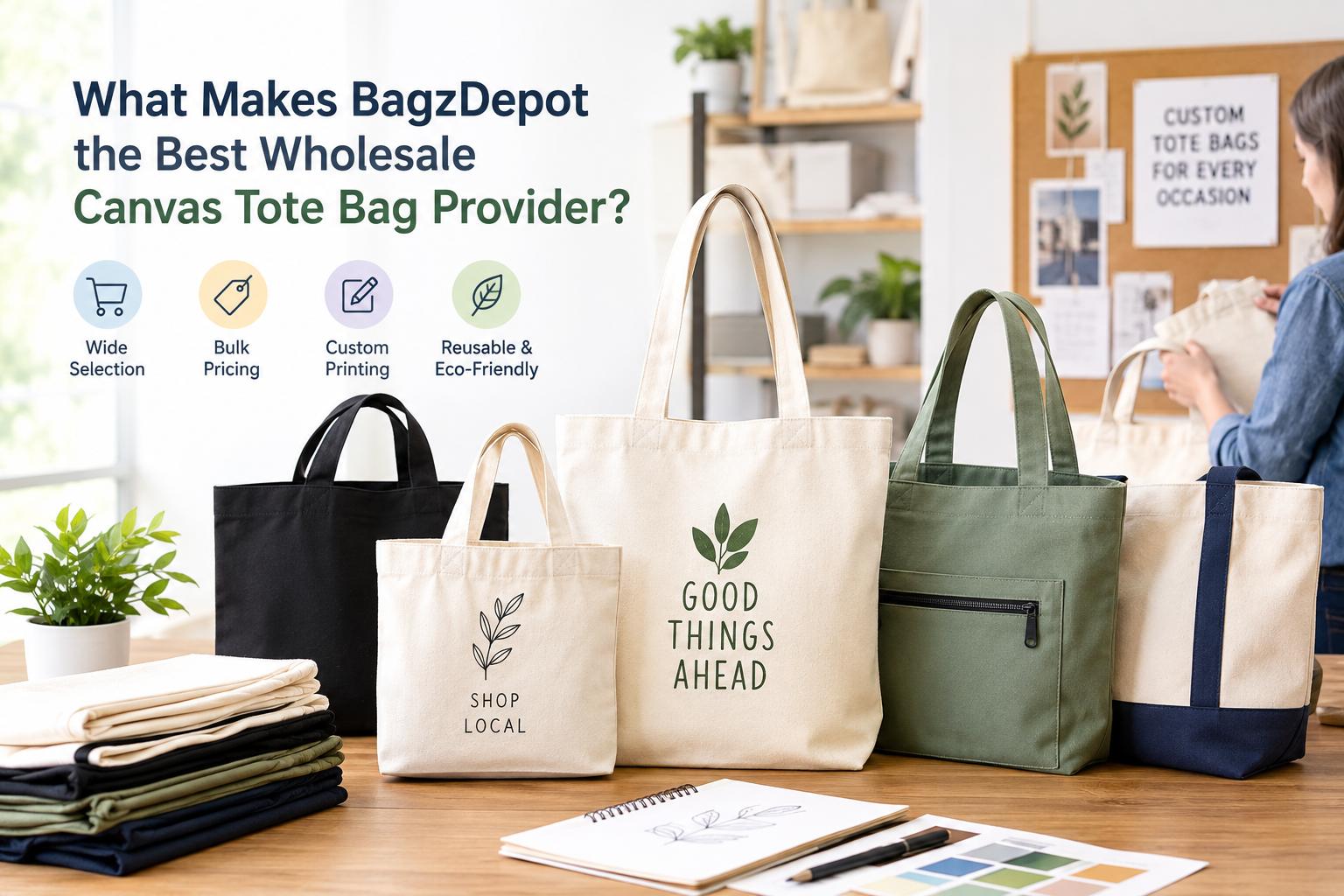 What Makes BagzDepot the Best Wholesale Canvas Tote Bag Provider